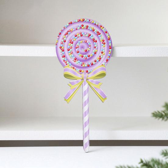 Christmas Lollipop Yard Sign Xmas Candy Lawn Sign Winter Holiday Lollipop Decoration for Indoor Outdoor Pathway Patio Decor