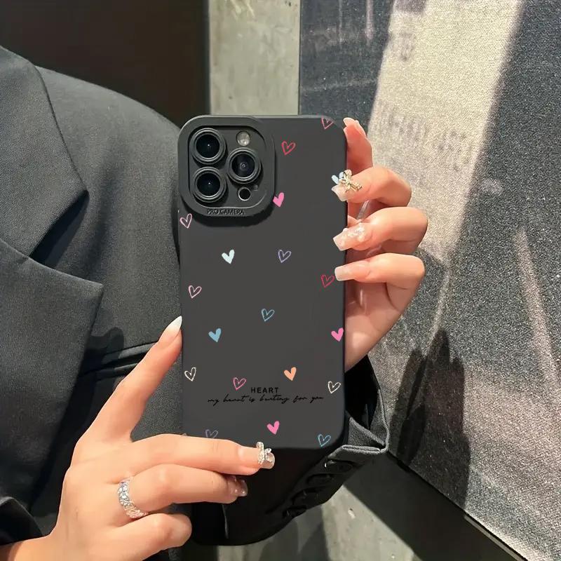 Luxury Love Heart Silicone Phone Case For Xiaomi Redmi Note 14 13 12 11 Pro Plus 5G 12S 11S Redmi 13C 14C 12 4G Shockproof Cover