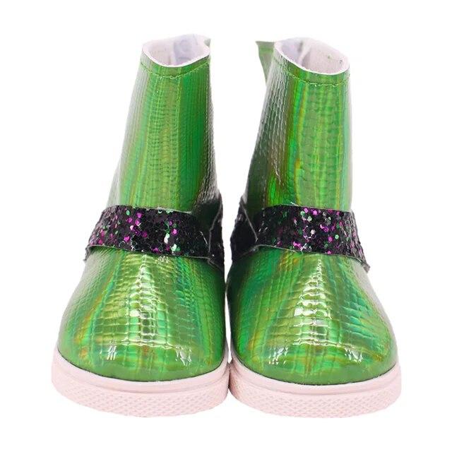 Doll Shoes Boots Handmade Plush Boots 7cm Shoes for 18 Inch American 43cm Baby Born Doll Accessories