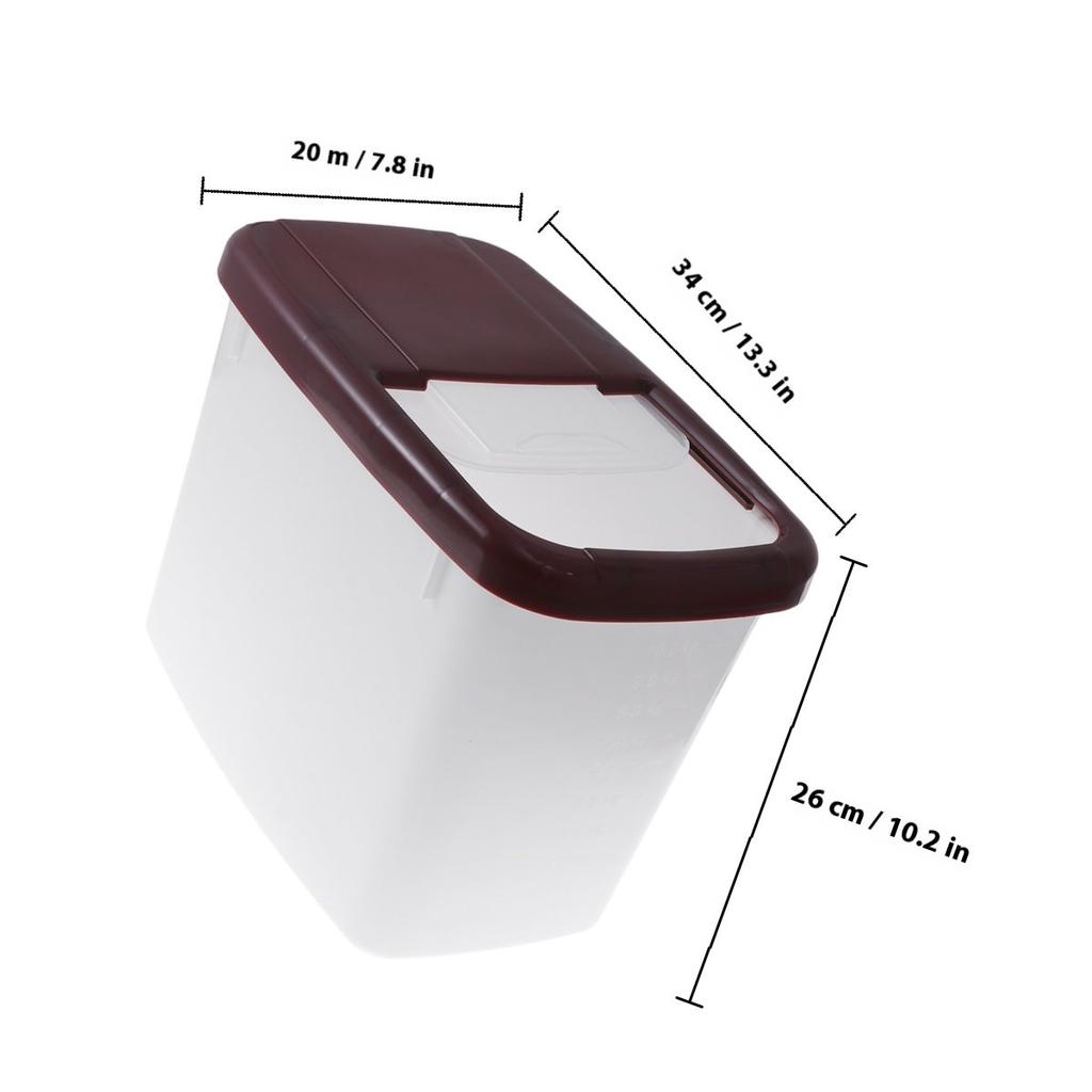 10Kg Rice Storage Bin Thickened Plastic Rice Bucket Moisture Proof Sealed Grain Container Food Grade Storage Box for Beans Flour