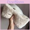 Winter Knit Plush Ear Warmer Headband With Letter Design For Cold Weather Comfort