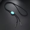1 Piece Western Cowboy Bolo Tie Vintage Leather Necklace For Men Retro Acrylic Gemstone Polo Necklace