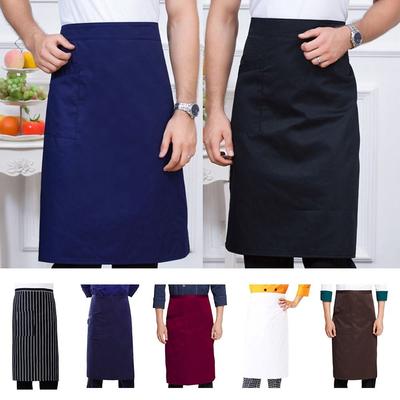 Unisex Waist Apron 3 Pockets Short Half Waist Apron New Waiter Half Waist Apron  Chef
