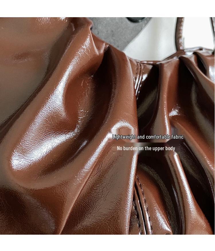 2025 Autumn French Pleated Cloud Bag: New Fashion Textured Casual Handbag & Crossbody