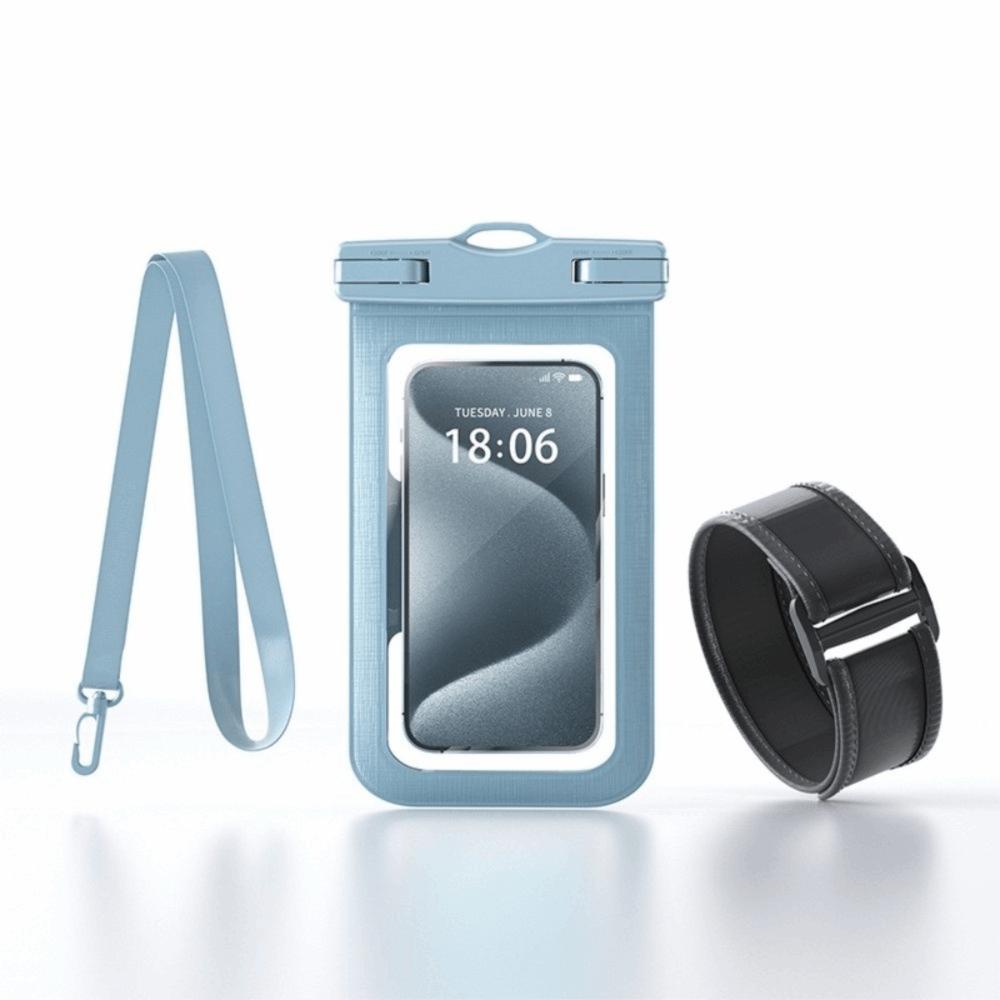 Fashion Adjustable Strap Waterproof Phone Pouch Lightweight Armband Dry Bag PVC Touch Screen PVC Storage Pack Pool