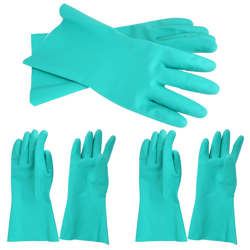 3 Pairs of Chemical Resistant Protective Safety Nitrile Rubber Work Gloves Industrial Hand ProtectorL