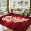 Detroit Red Wings Design Crystal Velvet Rug Soft Decorative Mat for Bedroom Entrance