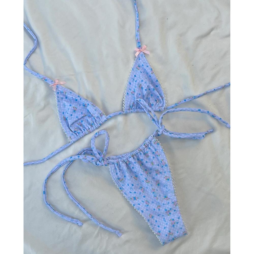 Micro Bikini Push Up Damen Badeanzüge 2025 Sexy Weibliche Bademode Brazilian Bikini Set Tanga Biquini Badeanzüge Print Bademode