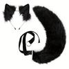 2 Piece Fox Set - Adjustable Furry Tail and Removable Ears, Suitable for Halloween Animal Play Parties, Halloween Gift Cosplay
