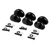 6Pcs Electric Guitar Tuning Peg Key Button Folk Guitar Tuning Peg Handle for Replacement Black