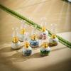 Vintage Blue and White Ceramic Lamp Suitable for Home Desktop Decorative Lighting Altar Ceramic Lamp Stand Candle Holder