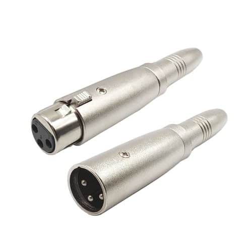 Voluty Tek XLR to 6.35mm Adapter, 3-Pin XLR Male/Female to 1/4-Inch Female Adapter for Microphones, Stereos, and Mixers, Set of 2