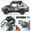 Simulation 1/24 Defender 110 Off-road Alloy Car Model Collection Ornament Children's Toy Vehicle Gift Pullback Light Miniature