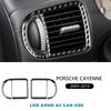 For Porsche Cayenne 2003 2004 2005 2006 2007 2008 2009 2010 Real Soft Carbon Fiber LHD RHD Car Air Outlet Sticker Accessories