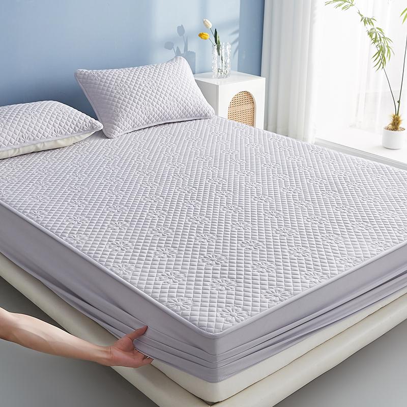Waterproof Fitted Bed Sheet with Elastic Band Anti-slip Durable Cover Mattress Protector,for Single Double King full Queen