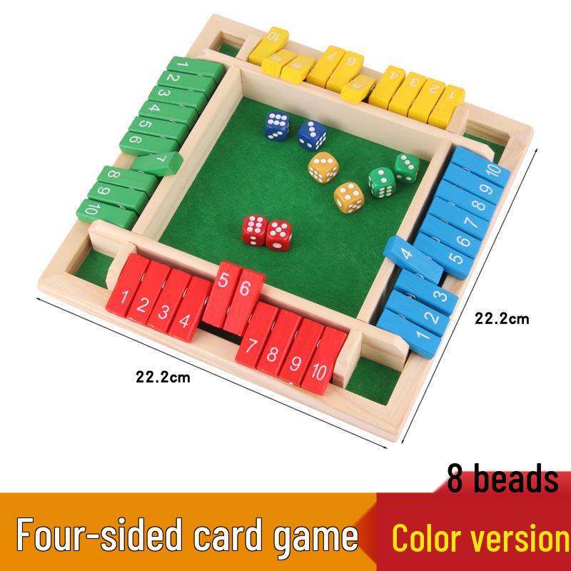 Children's Number Flip Card Game: Educational, Entertaining, Four-Sided Board & Drinking Game Props for Parties