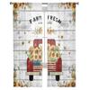 Farm Fresh Vintage Truck Sunflower Farm Plank Sheer Curtains for Living Room Modern Bedroom Voile Tulle Curtain Window Drapes
