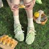 Dames Lage Ondersteuning Schoenen Lente Herfst Lichtgewicht Comfortabel Zachte Zool Casual Board Schoenen Mode Vetersluiting Buiten Antislip Flats