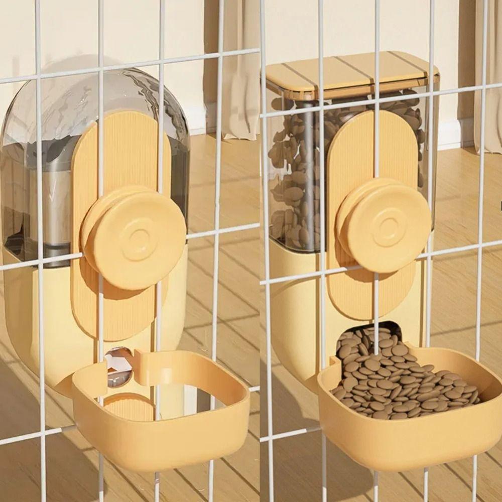 Waterer Automatic Pet Food Water Bottle Cage Hanging Gravity Feeding Cat Feeder Drinking Convenient Dog Feeding Bowl for Puppy