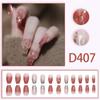 Gentle And Pure Style Wearable Nail Art Patch Color Stone Glitter Mid-length Removable Fake Nail Patch Finished Product