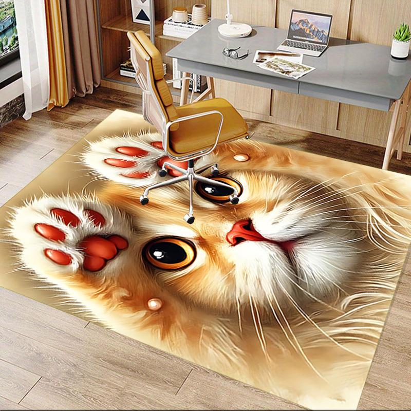 1PC cat paw Extra Large Non Slip Floor carpet, Office, family, bedroom Large Area Rug Indoor Rugs, Vibrant Colors