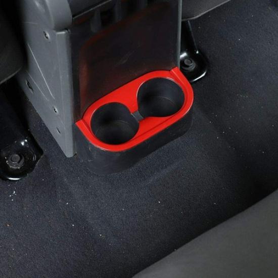Roter Heck-Getränkehalter-Rahmenabdeckung Zierleisten für 2007-2010 Jeep Wrangler JK