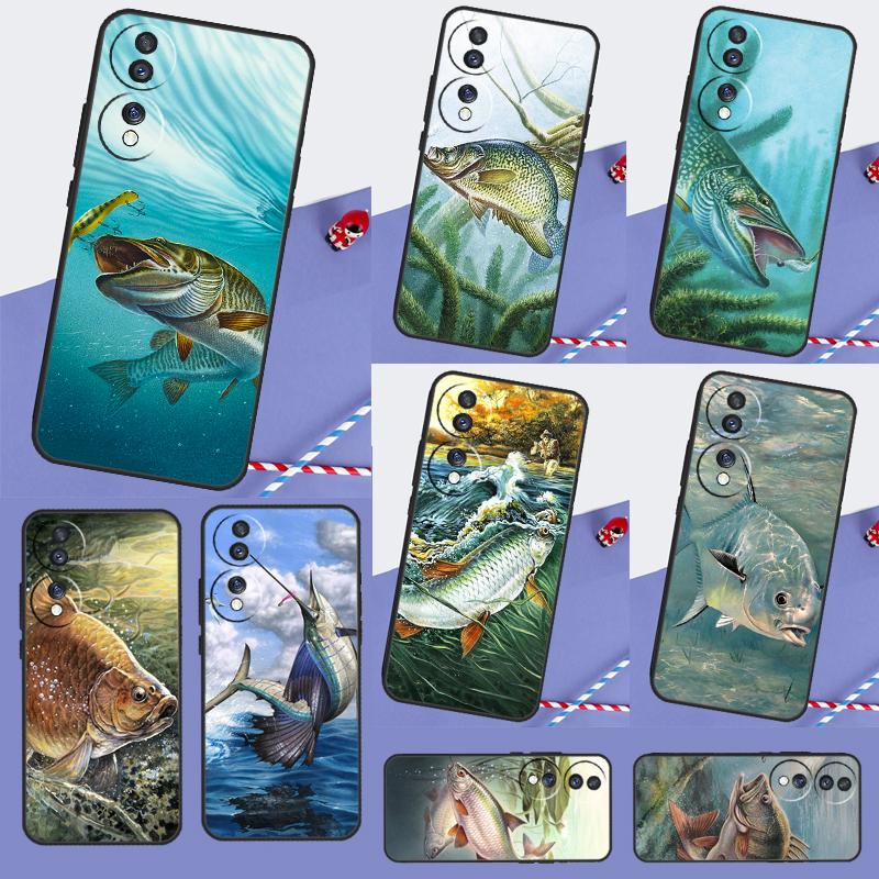 Fish Fishing Case For Honor 200 Pro 50 70 90 X8a X9a X8 X9 X8b X9c X9b Honor Magic 7 5 6 Pro Lite Cover