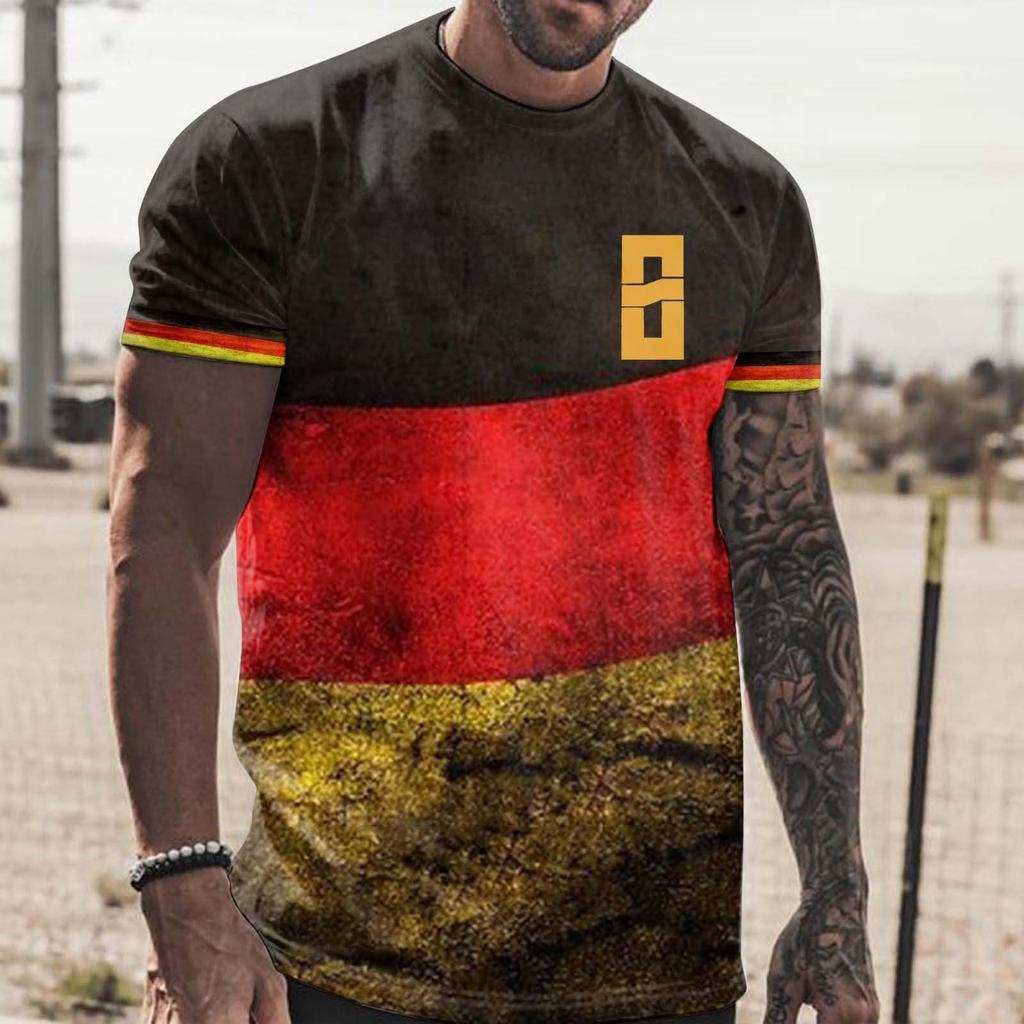 Men's Short Sleeve Crew Neck T Shirt with Soccer Ball Graphic Print Casual Regular Fit Comfortable Top for Daily Wear