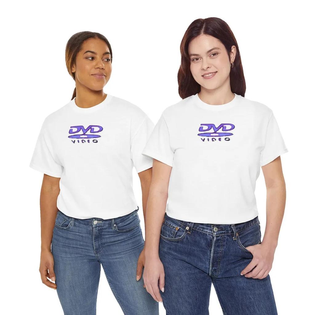 New retro printed mens and womens Tshirts with fun video DVD logo casual Harajuku streetwear short sleeves summer Y2k top