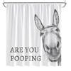 Funny Donkey Shower Curtain Waterproof Bathroom Curtain Are You Pooping Donkey Curtain Shower Drape Liner with Hooks for Farmhouse Dorm Bathtub