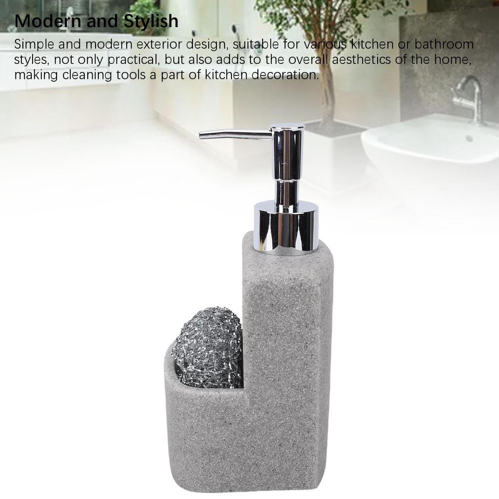 Artykuły gospodarstwa domowego Dozownik do mydła Pojemność 250 ml 2 w 1 Dozownik i uchwyt na mydło w płynie do rąk i mydło do naczyń do zlewu kuchennego