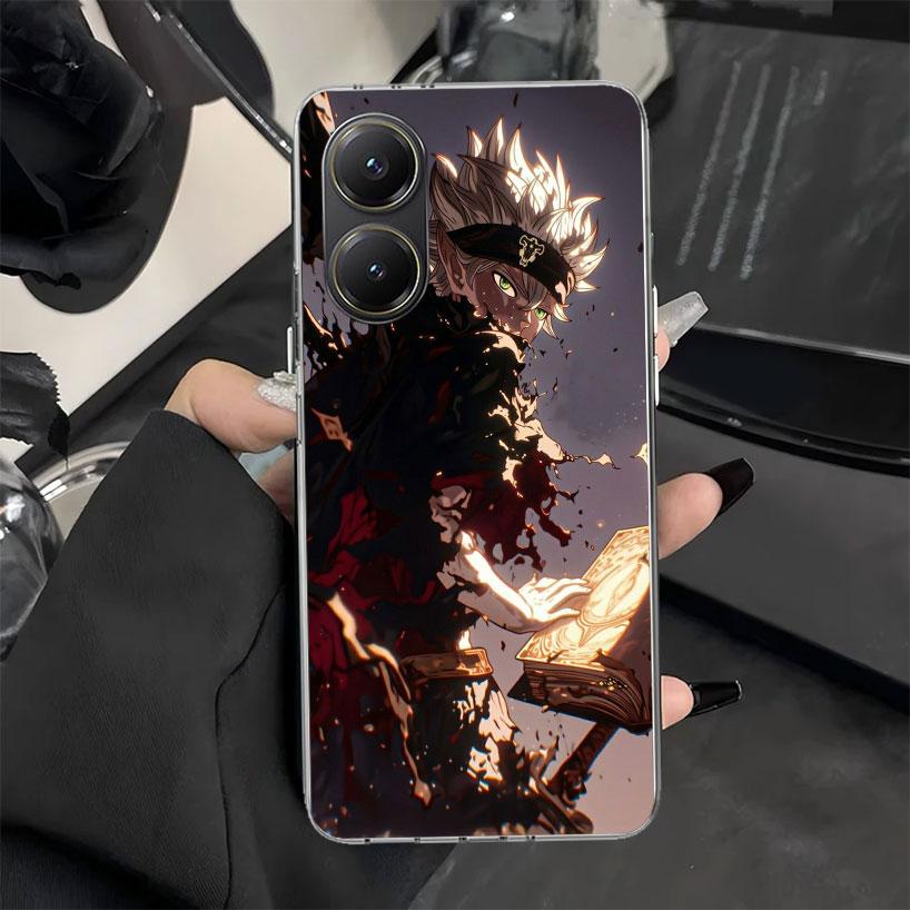 Black C-Clovers Anime Phone Case for Xiaomi Poco X7 X6 X5 X3 Pro F7 Ultra F6 F5 F4 Gt X4 Nfc M6 M5S M4 M3 M5 Soft Silicone Cover
