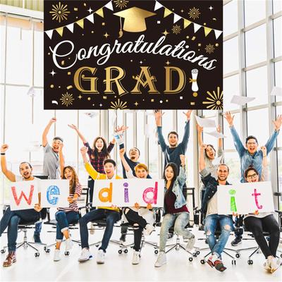 Absolvent-Banner-Dekoration, Glückwunsch-Banner, Abschlussfeier, Foto-Hintergrund-Dekoration