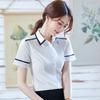 Toluoman Women's Short Sleeve Professional Uniform Shirt