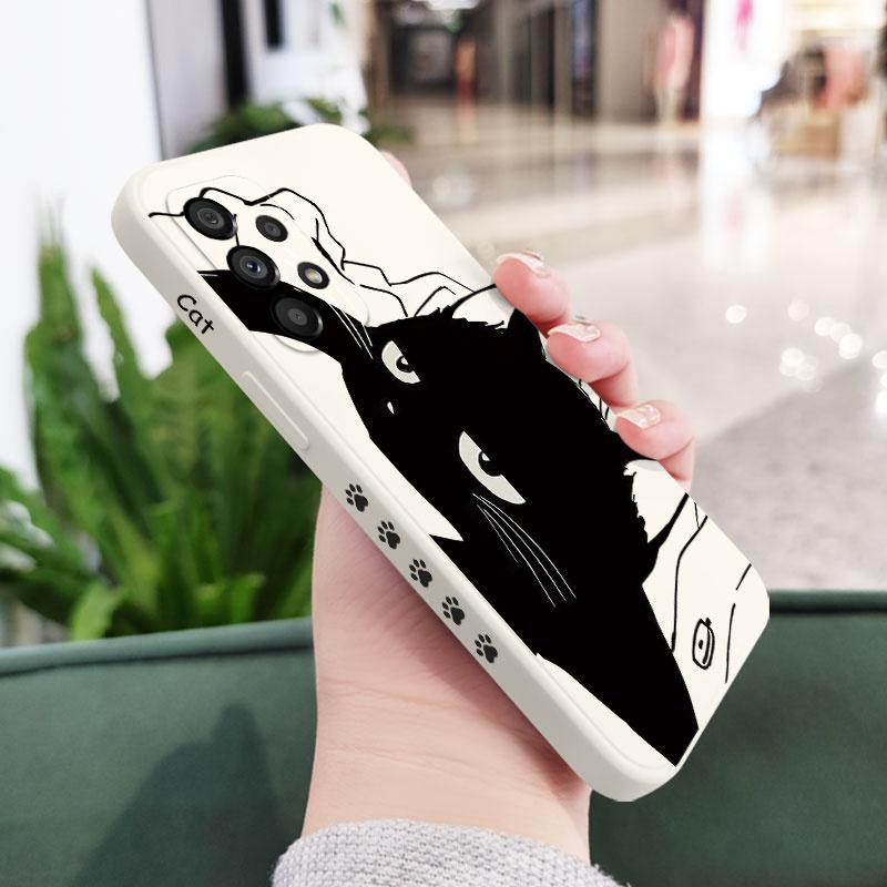 Aggrieved Cat Phone Case For Samsung A17 A56 A36 A26 A16 A06 A54 A34 A24 A14 A15 A25 A35 A55 A73 A53 A33 A23 A13 A72 A52 A32 A22