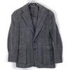 RRL 782945532001 Charcoal Gray Wool Notched Lapel Side Bentz 2B Herringbone Blazer Jacket Jacket 36S Charcoal grayUsed