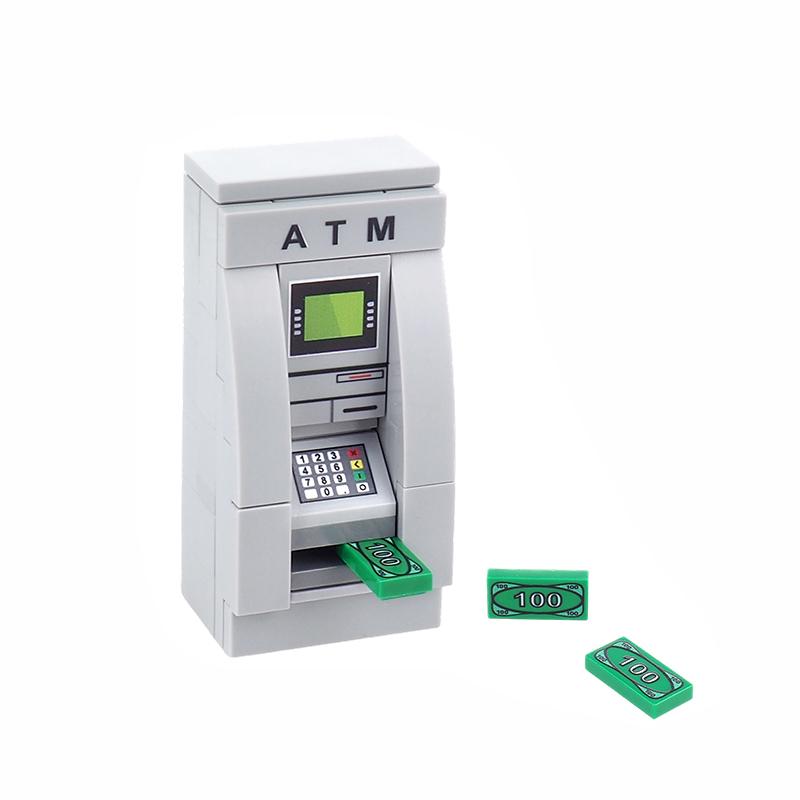 MOC City Building Block Figures Accessory TV Game Console Computer Screen Control Center Easel Oil Printing Bricks DIY Kids Toys