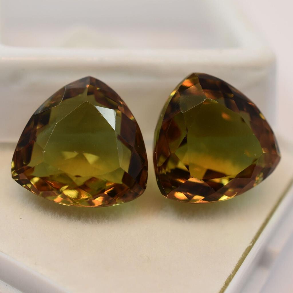Alexandrite 16 Ct Natural Color Change Trillion Pair Certified Gemstone