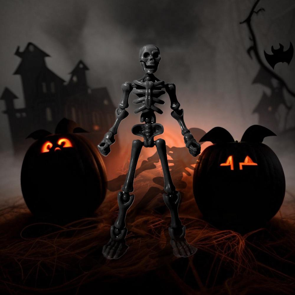 3D Skull Model Assembly Toy Joints Figure Multi-Articulable Skull And Bone Puppet Decoration Action Figures Gift Anime