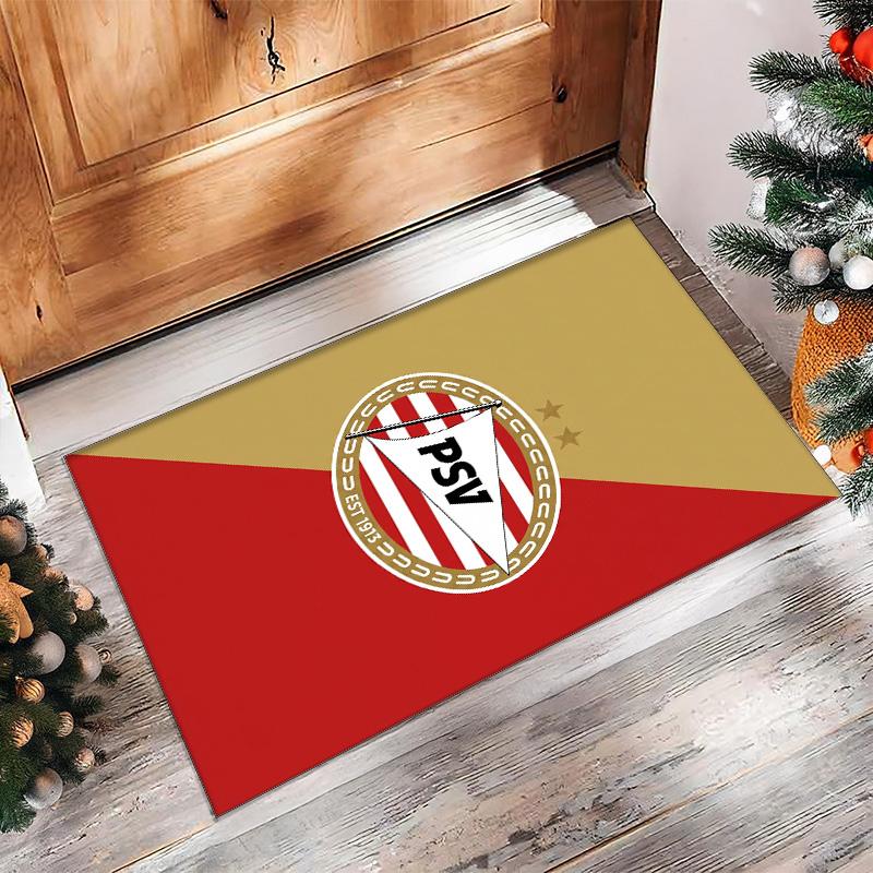 PSV Eindhoven FC Soccer Football Pattern Soft Area Rug Non Slip Indoor Floor Carpet Sports Decor Mat for Bedroom