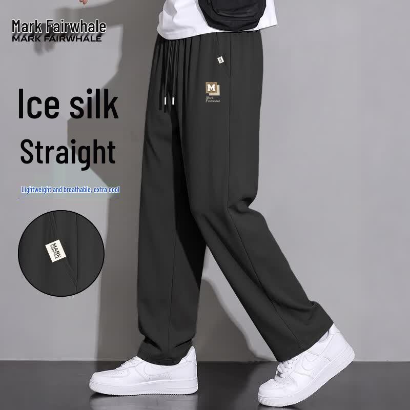 MARK FAIRWHALE Men's Ice Silk Quick-Dry Straight-Leg Casual Pants