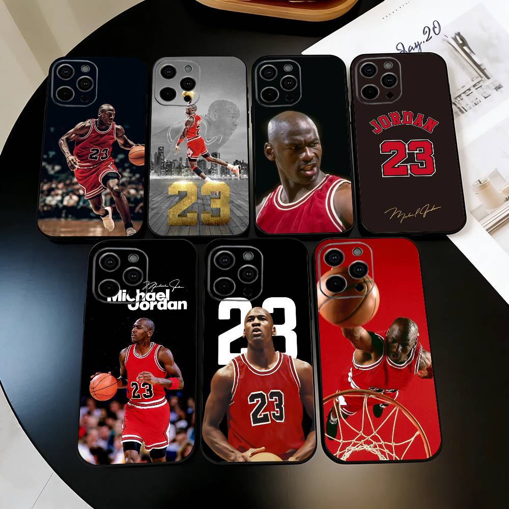 M-Michael J-Jordan MJ Phone Case For iPhone 17, 16,15,14,13,12,11 Plus,Pro Max, Others Soft Black Cover