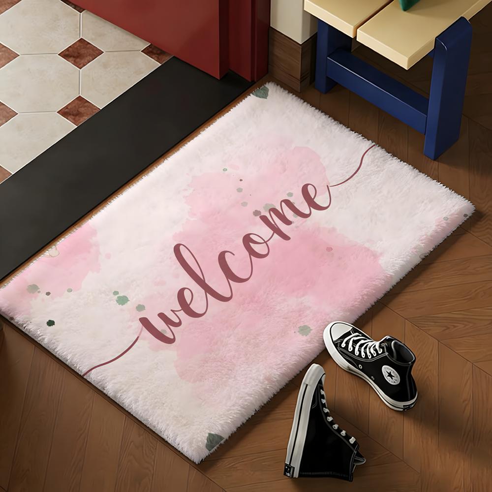 Welcome COOL Floor Mat Soft Flannel Rug Non-Slip Absorbent Mat For Bathroom Bedroom Home Decor