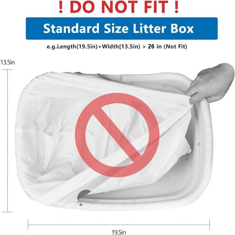5 Rolls Self Cleaning Cat Litter Box Liners 20 Counts Extra Thick for Automatic Cat Litter Box Robot with Drawstring Trash Bags