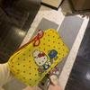 Hello Kitty Large Capacity Canvas Makeup Clutch for Women