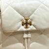 Tory Burch Kira Quilted Diamond Pattern Metal Hardware Leather Mini Backpack Women Backpack Warm-White 170485-100