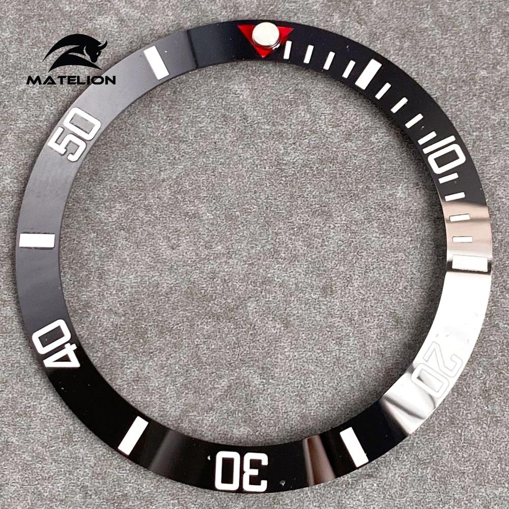 MATELION 38 мм керамический сплав часы безель вставка кольцо наклонная посадка 40 — фото 28