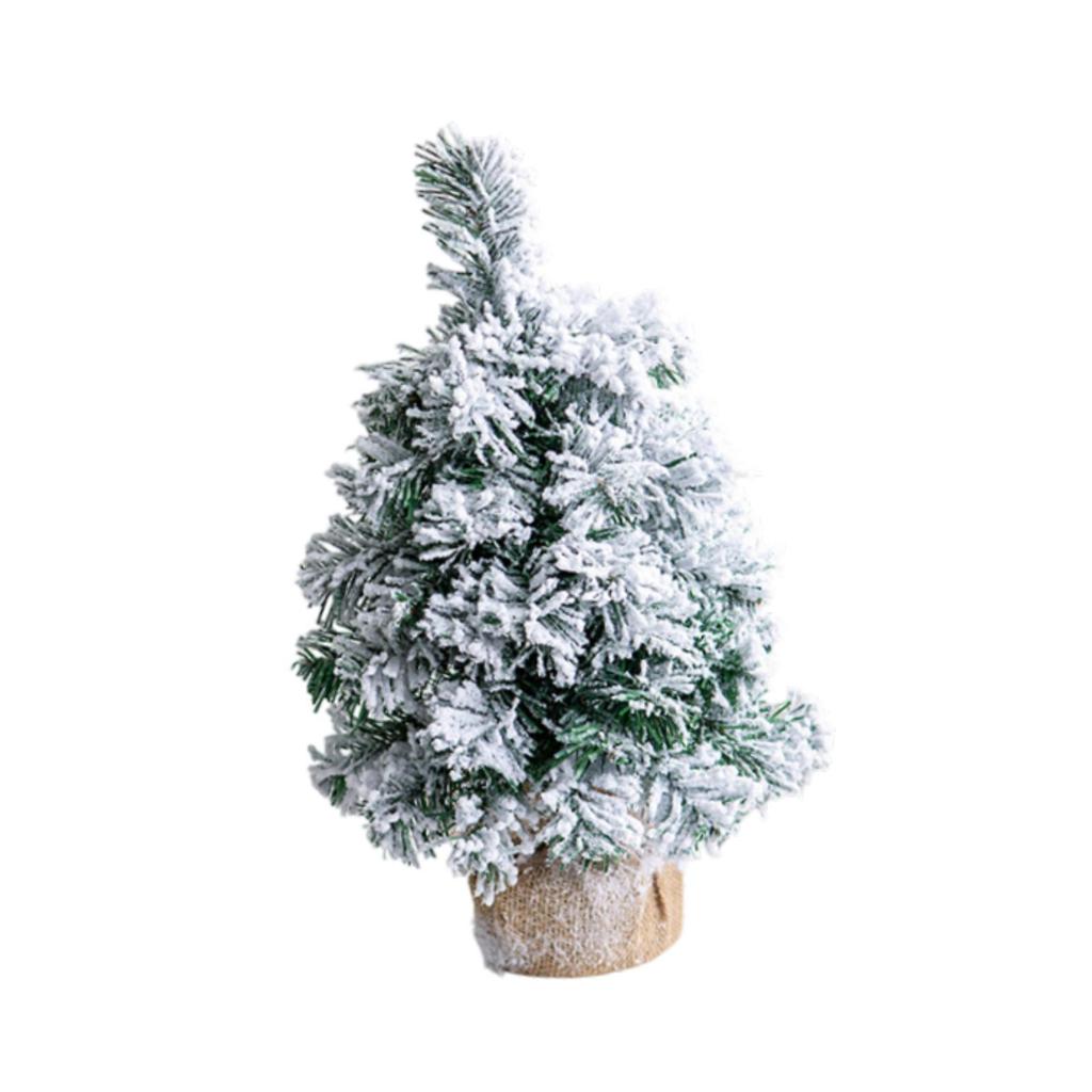 Snow Flocked Christmas Tree Small Artificial Christmas Tree Mini Desk Christmas Tree