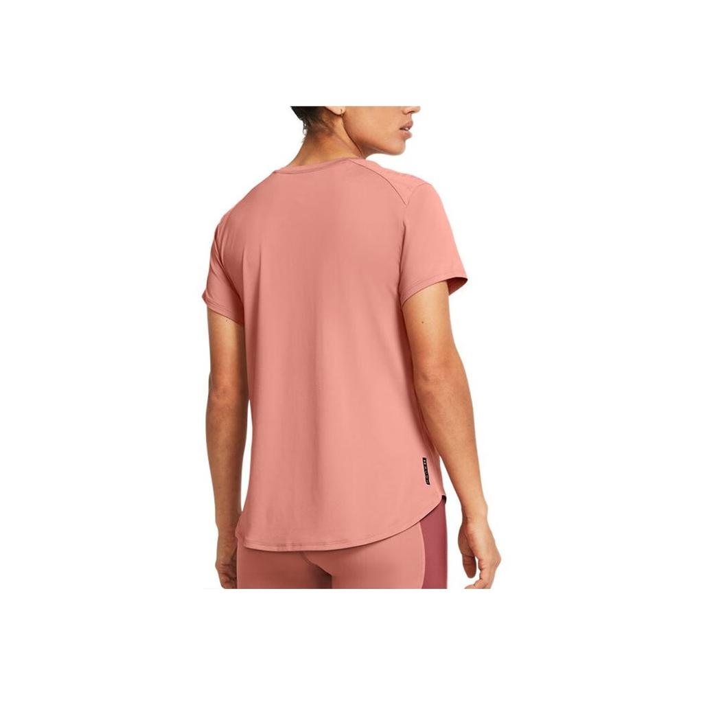 Under Armour Vanish Elite Vent Breathable Training Short Sleeve Women Tops Pink 1383638-696