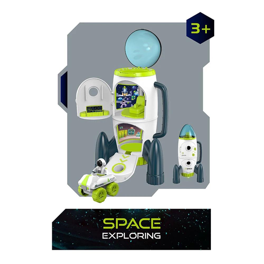 Puzzle Acousto Optic Space Toys Space Model Air Force Shuttle Space Station Rocket Aviation Series Toys Forkids Christmas Gift